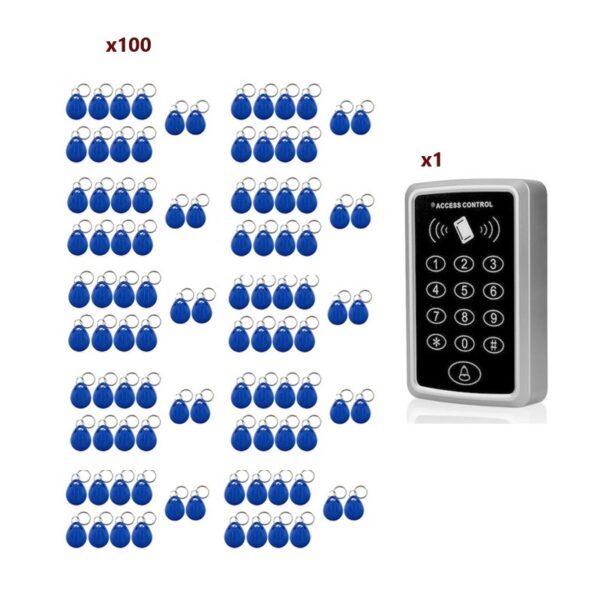 Kartlı ve Şifreli Geçiş Sistemi Set: Kartlı ve Şifreli geçiş paneli, rfid proximity anahtarlık_185