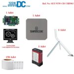 Network Otopark Hızlı Geciş Kontrol Sistemi Etiketli SET-NTW-CB-UHF003: Geçiş Kontrol Modülü, Rfid Etiket Okuyucu, Metal Kütle Dedektörü, Manyetik Etiket, Yazılım, Uzak bağlantı ile progam eğitimi.
