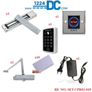 Standalone Kartlı ve Şifreli Geçiş Sistemi Manyetik Kilit Set: Şifre ve Kartlı Geçiş Paneli,Manyetik Kilit, El Yaklaşım Sensörü,Rfid Kart,Kapı İtici