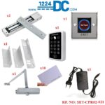 Standalone Kartlı ve Şifreli Geçiş Sistemi Manyetik Kilit Set: Şifre ve Kartlı Geçiş Paneli,Manyetik Kilit, El Yaklaşım Sensörü,Rfid Kart,Kapı İtici