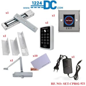 Standalone Kartlı ve Şifreli Geçiş Sistemi Manyetik Kilit Set: Şifre ve Kartlı Geçiş Paneli,Manyetik Kilit, El Yaklaşım Sensörü,Rfid Kart,Kapı İtici