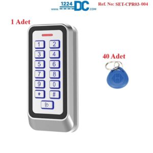 Standalone Kartlı ve Şifreli Geçiş Sistemi SET-CPR03-001: Metal Kasa Su Geçirmez Standalone Kartlı ve Şifreli Geçiş Paneli, Rfid Proximity Anahtarlık