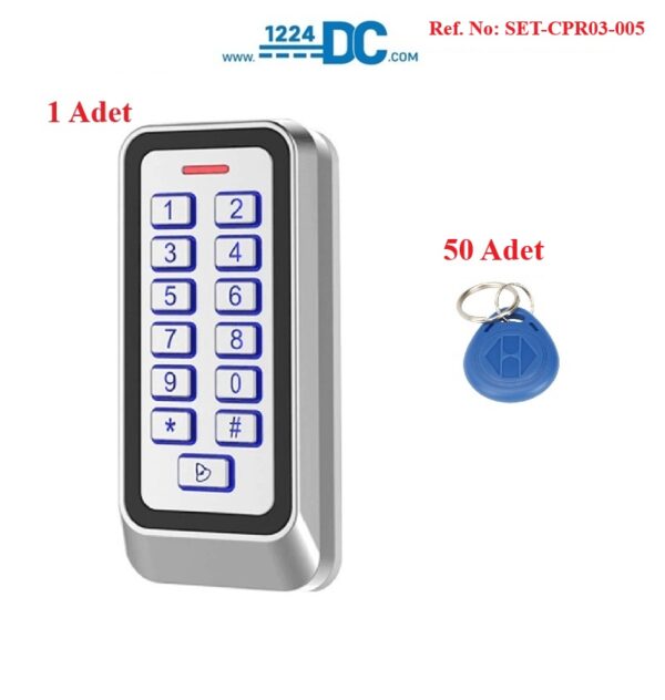 Standalone Kartlı ve Şifreli Geçiş Sistemi SET-CPR03-005: Metal Kasa Su Geçirmez Standalone Kartlı ve Şifreli Geçiş Paneli, Rfid Proximity Anahtarlık